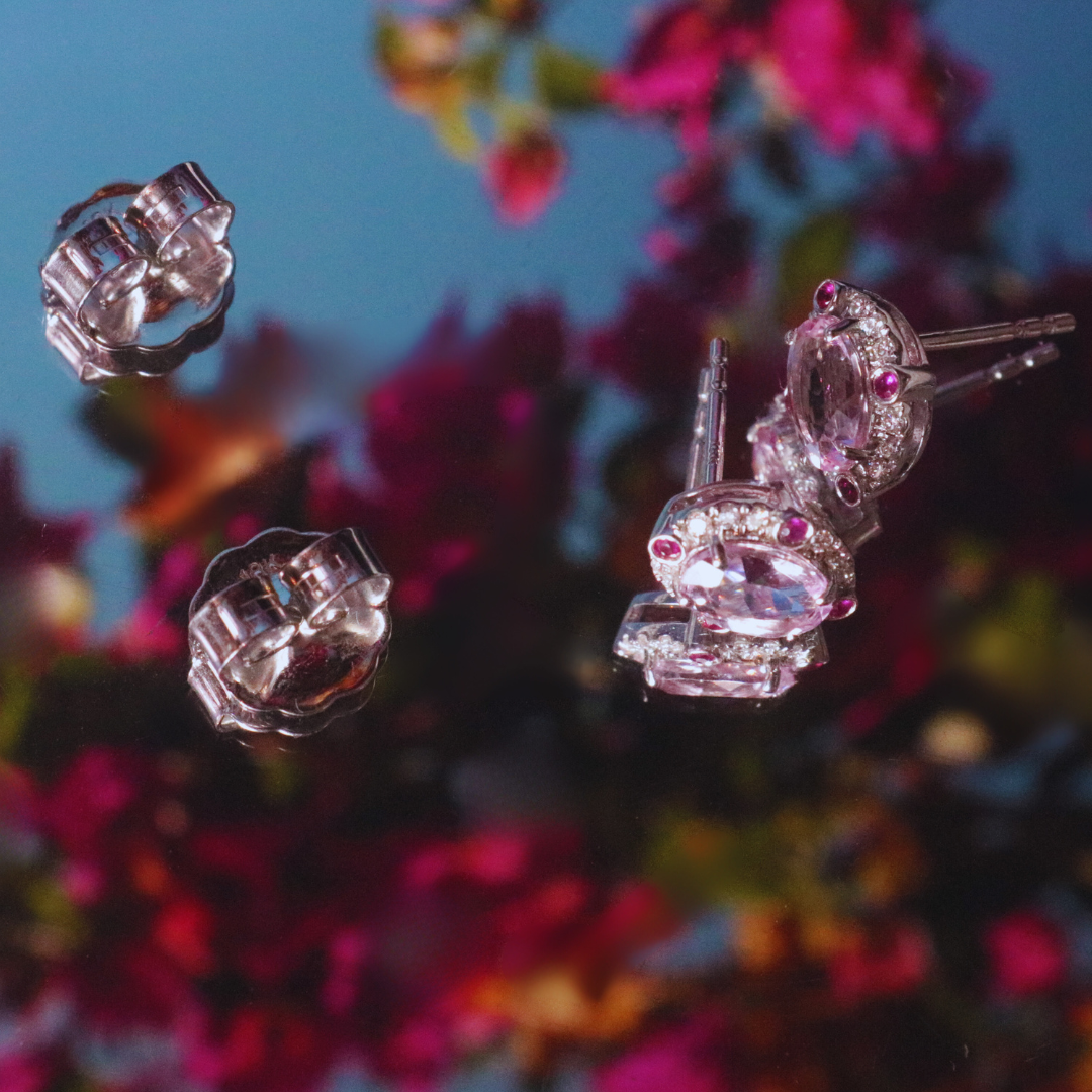 Ruby Morgan White Gold Earrings