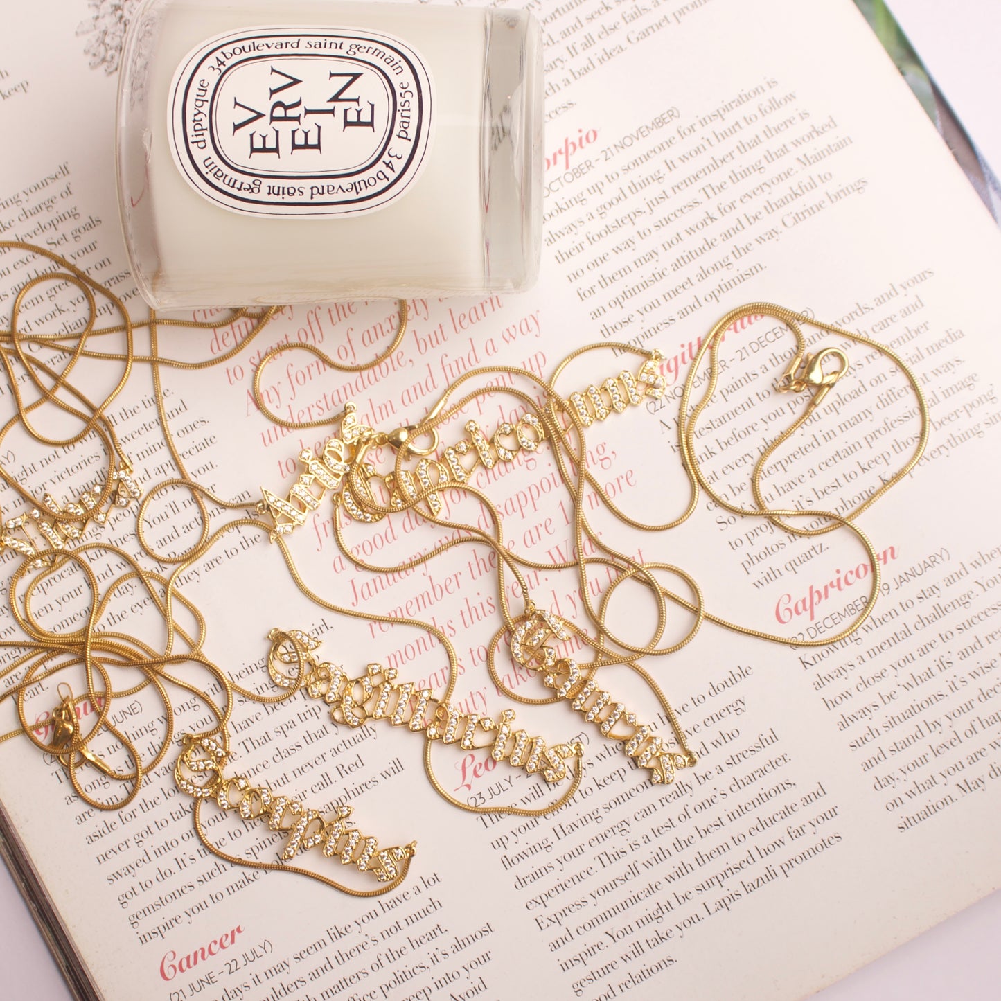 Zodiac Signs Sterling Silver Necklace Collection