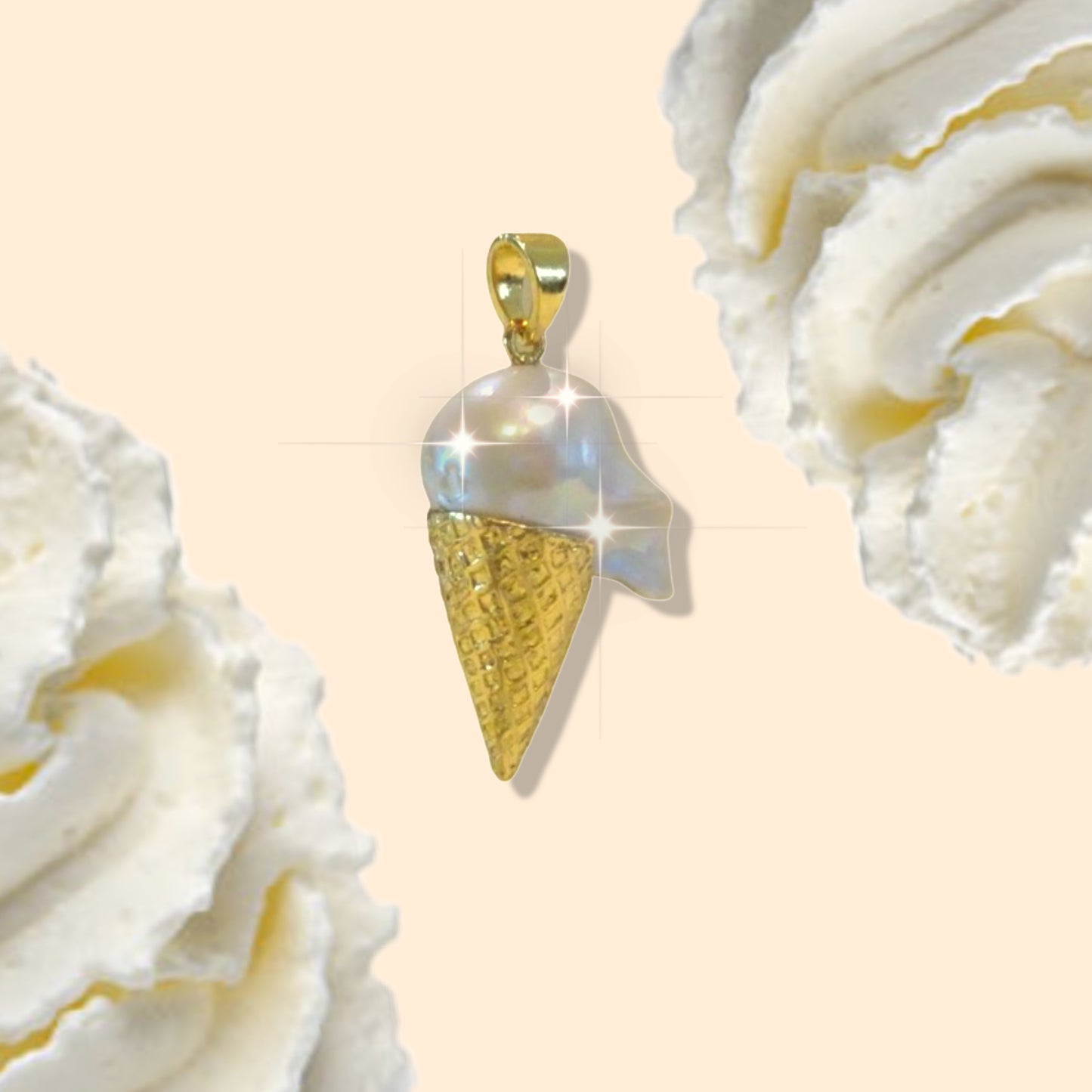 Ice Cream Sterling Silver Pendant
