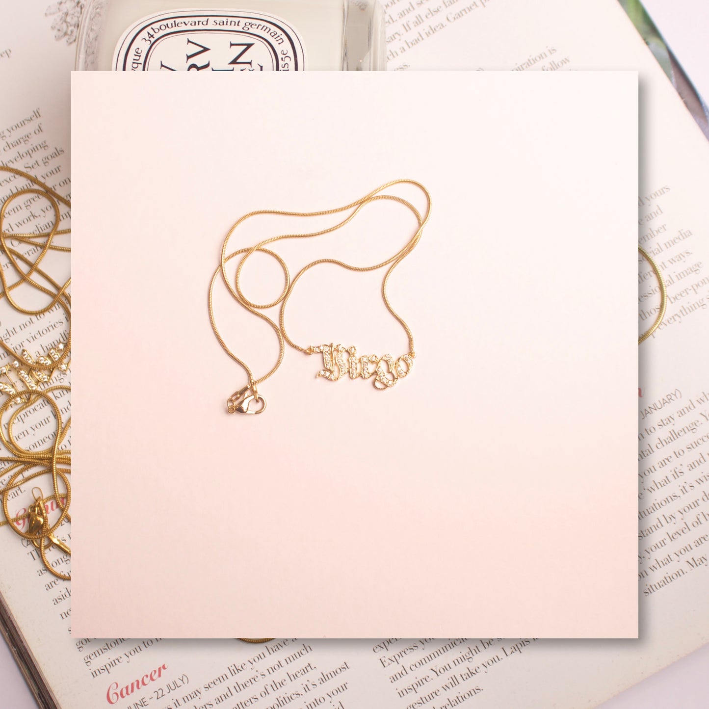 Virgo Zodiac Signs Sterling Silver Necklace