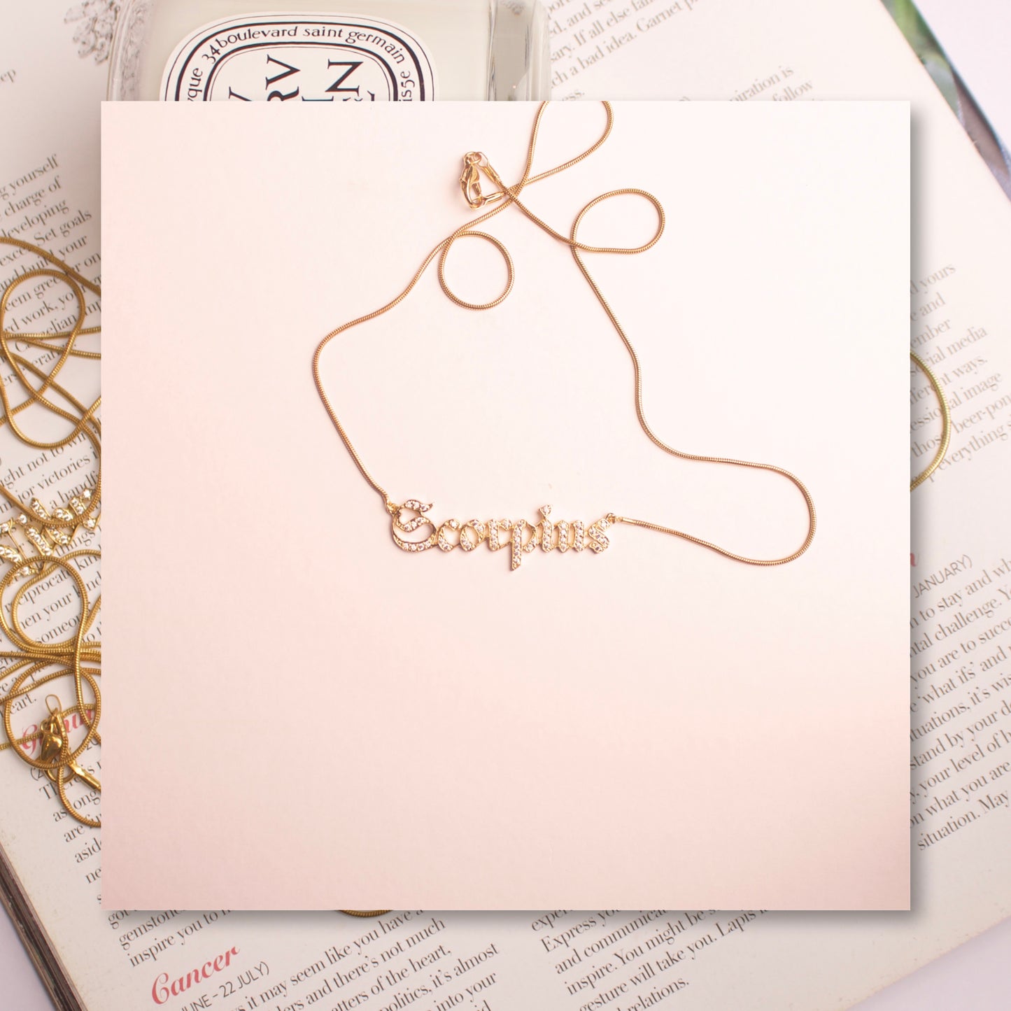 Scorpius Zodiac Signs Sterling Silver Necklace