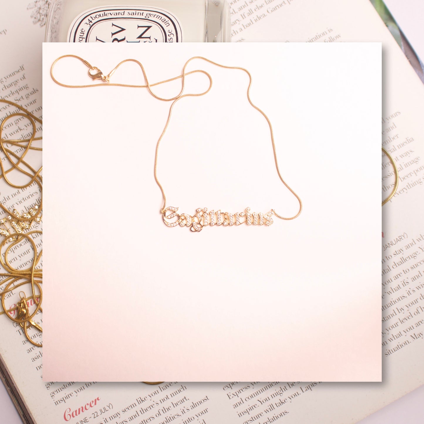 Sagittarius Zodiac Signs Sterling Silver Necklace