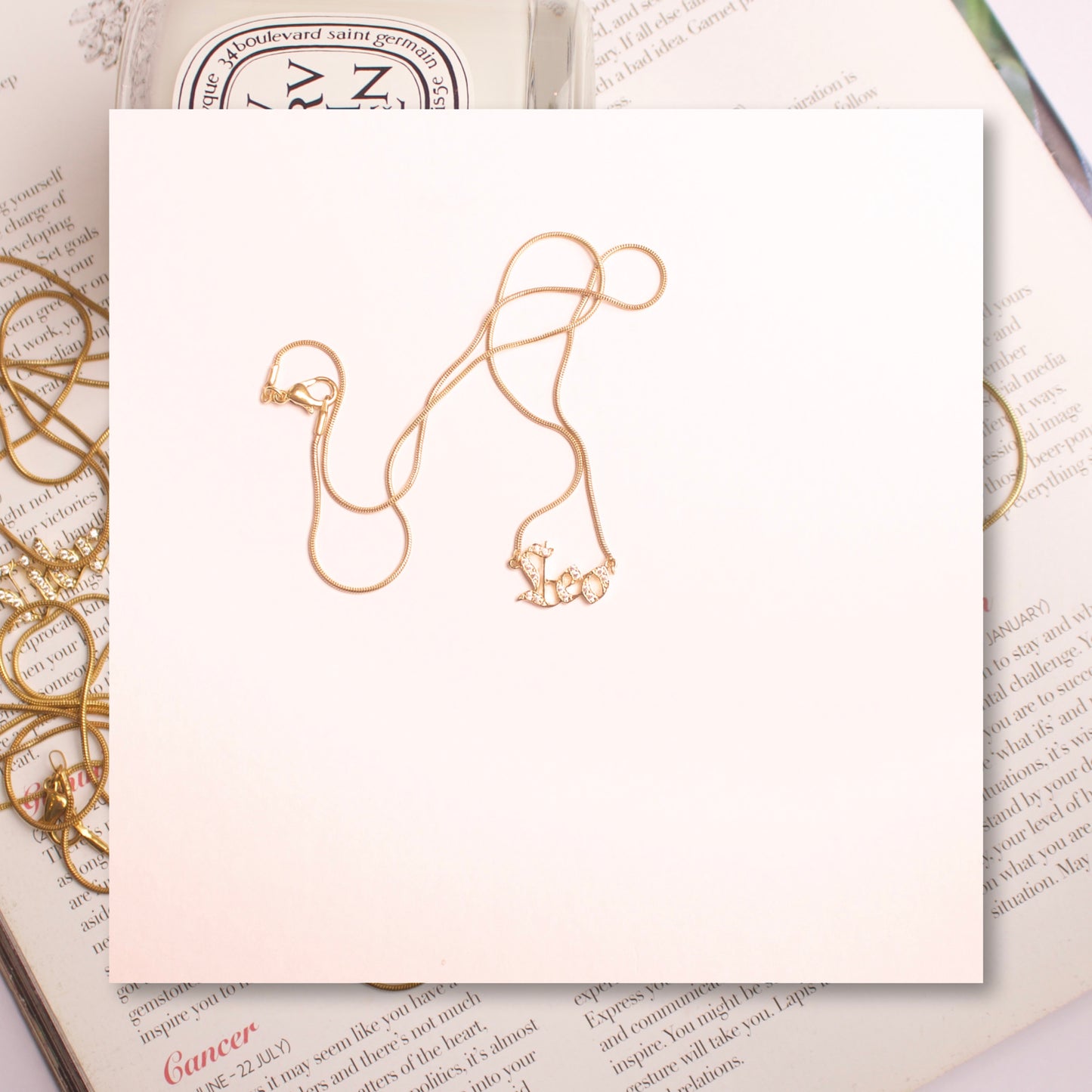 Leo Zodiac Signs Sterling Silver Necklace
