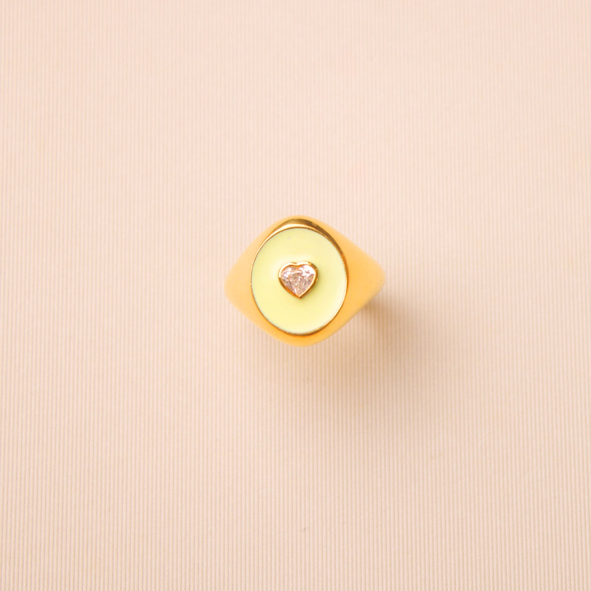 Crème Brûlée Signet Diamond Ring