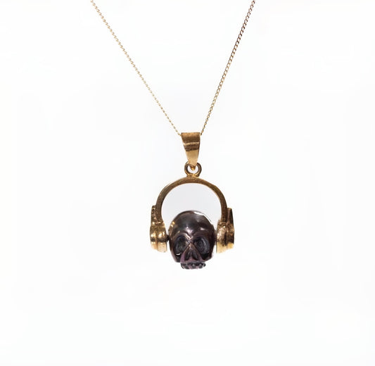 Noi Skull Yellow Gold Necklace
