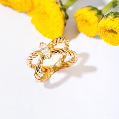 Stunning Bride Yellow Gold Ring
