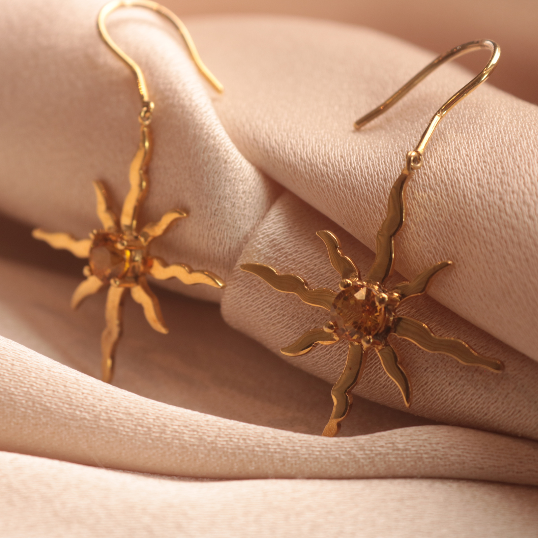 Miss Sunshine Yellow Gold Earrings