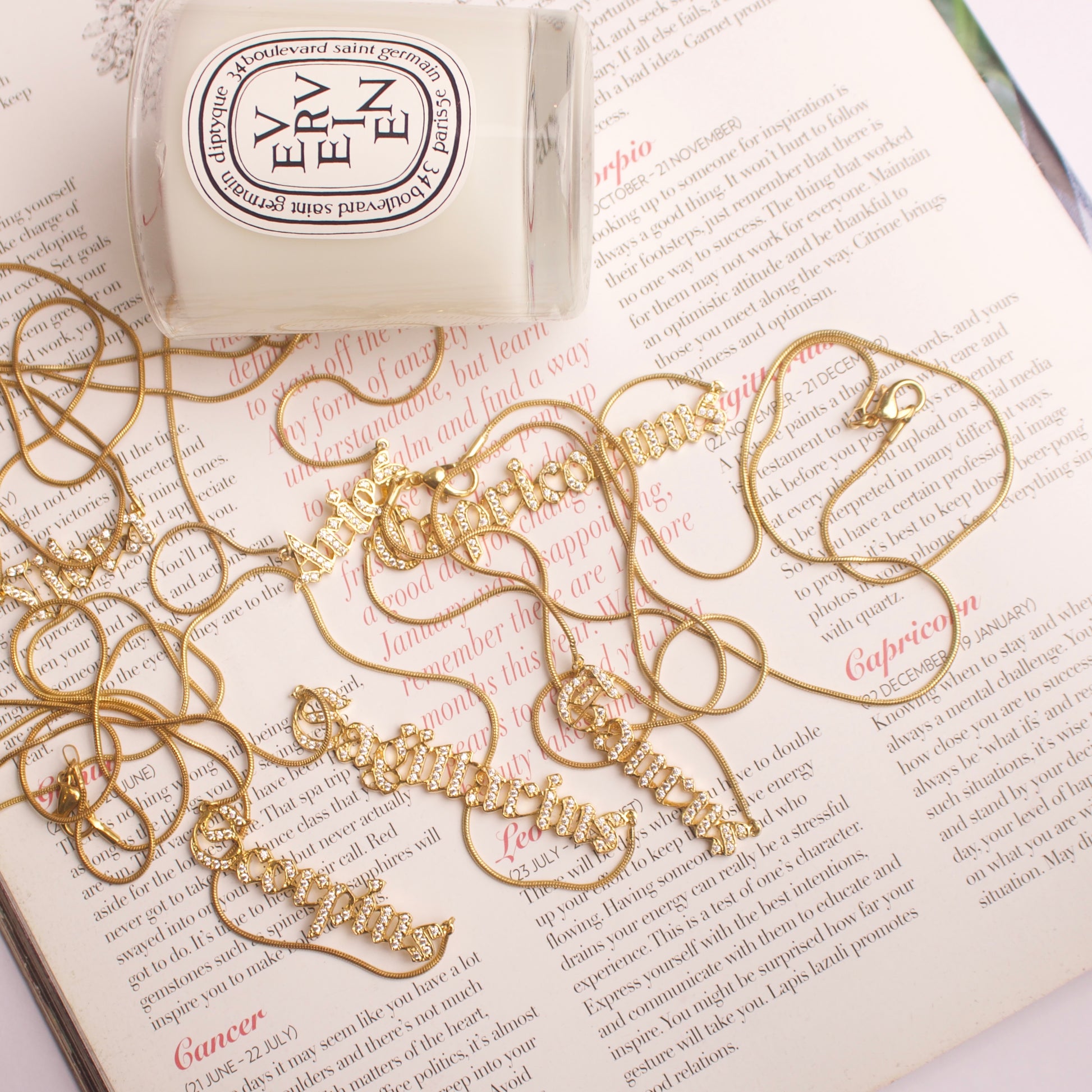 Zodiac Signs Sterling Silver Necklace Collection