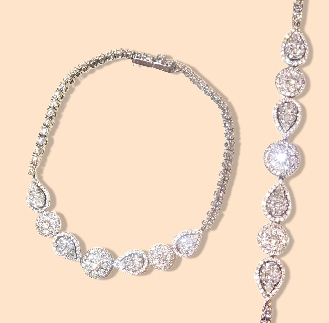 Queen B Tennis Diamond Bracelet