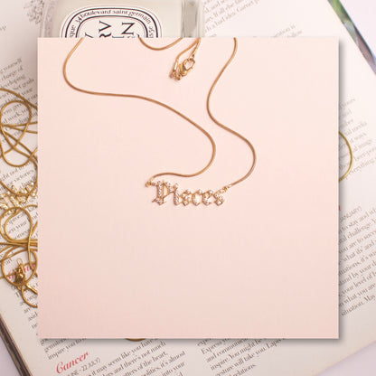 Pisces Zodiac Signs Sterling Silver Necklace