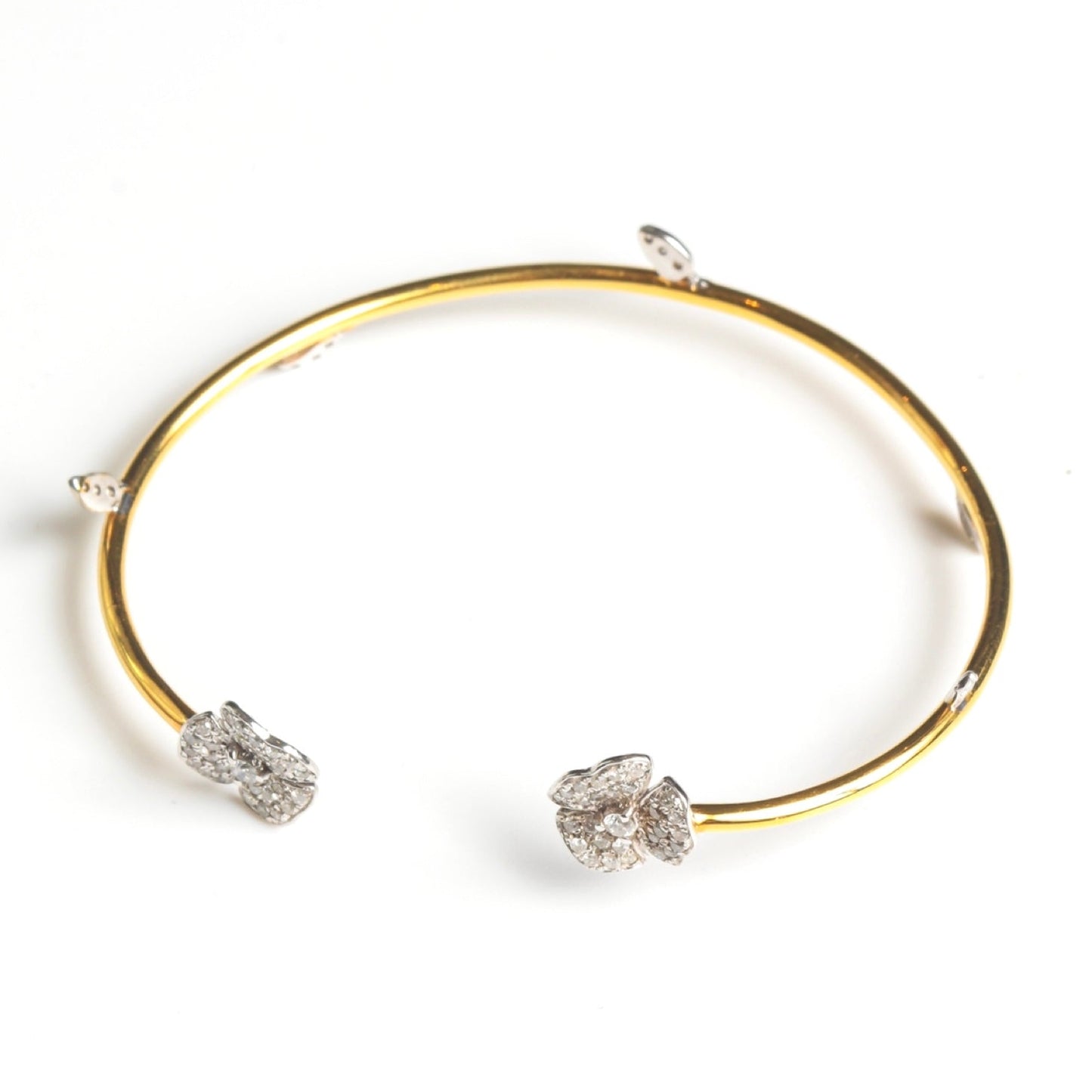 Gold Fleurentina Diamond Bangle