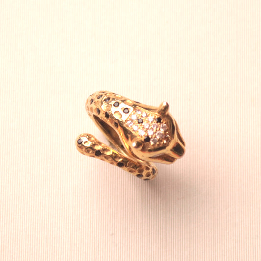 Leon Leopard Yellow Gold Ring