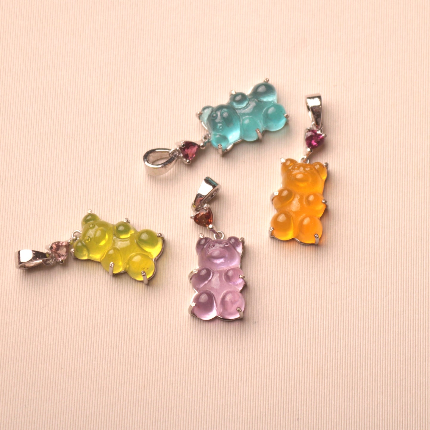 Gummy Bear Sterling Silver Pendants